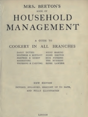 обложка книги Mrs Beeton's Book of Household Management - Изабелла Мэри Мэйсон (Битон)