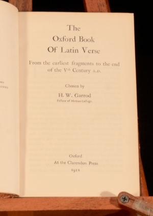 обложка книги The Oxford Book of Latin Verse: From the Earliest Fragments to the End of the Vth Century A.D. 
 - H. Garrod
