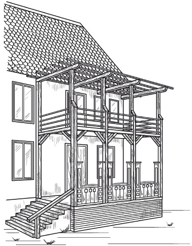 Балкон в частном доме чертежи