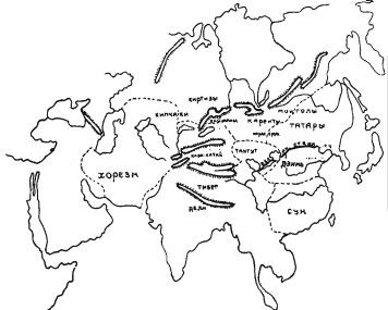 Карта расселения монголов