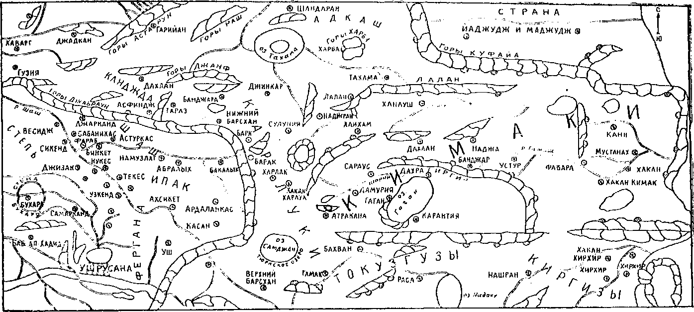 Карта тюрки огузы