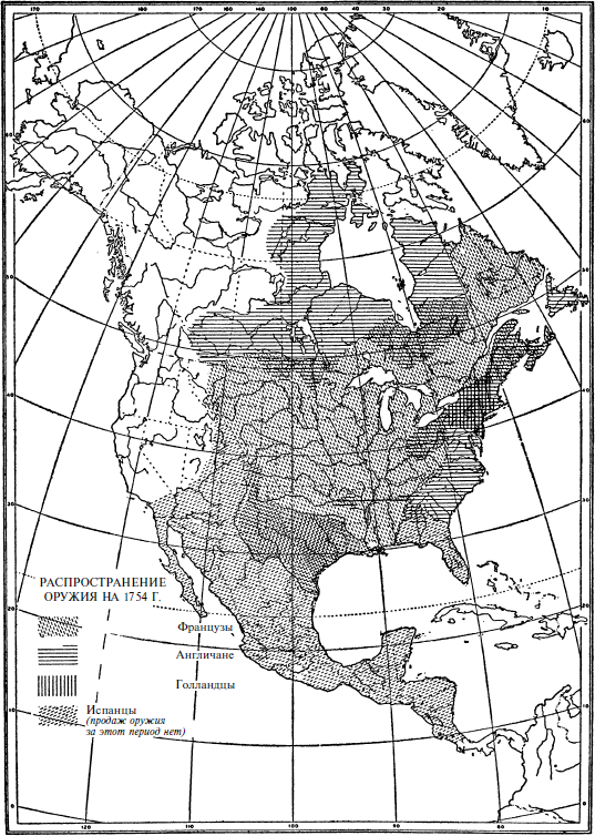 Распространение оружия. Map Powhatan Confederacy.