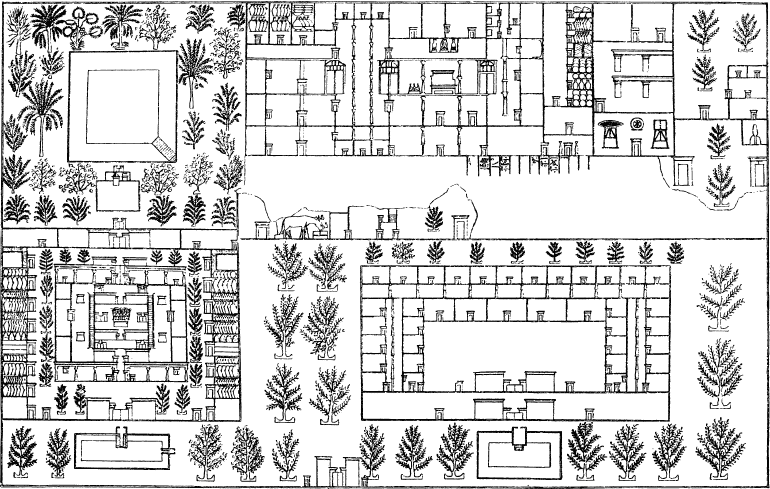 План египта. План сада древнего Египта. Сад древнего Египта схема. Сады древнего Египта план схема. Парки древнего Египта генплан.
