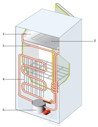 Строение холодильника схема