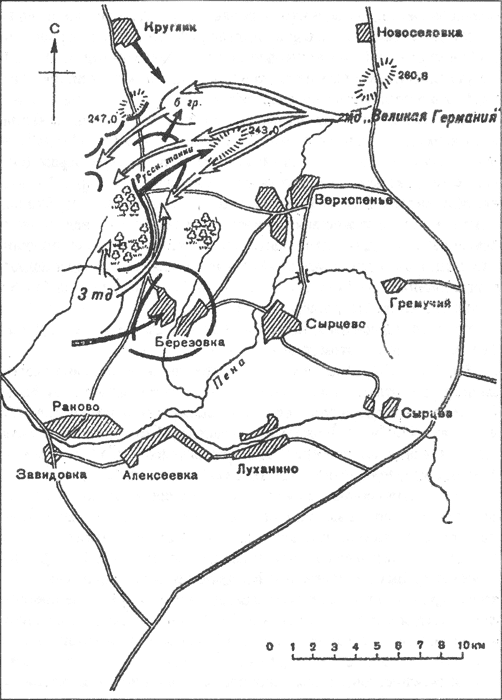 Курская дуга танковое сражение карта