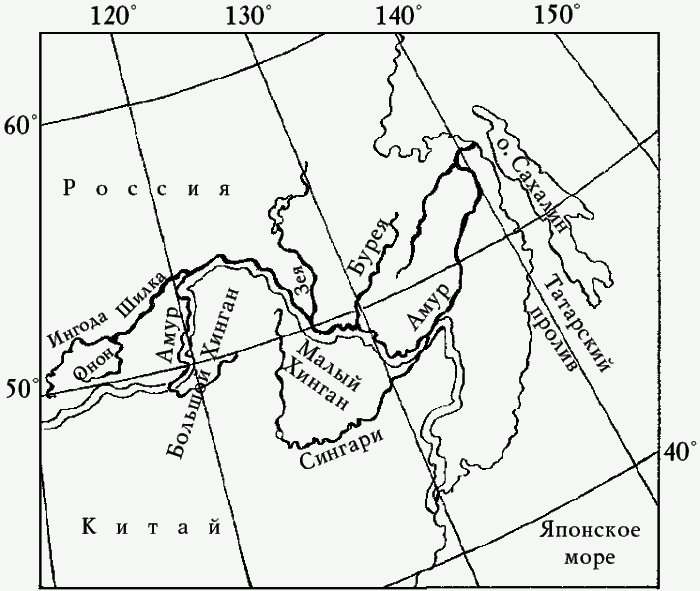 Географическая карта река амур