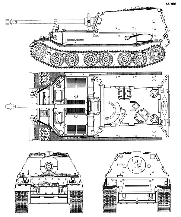 Чертеж танка тигр 2