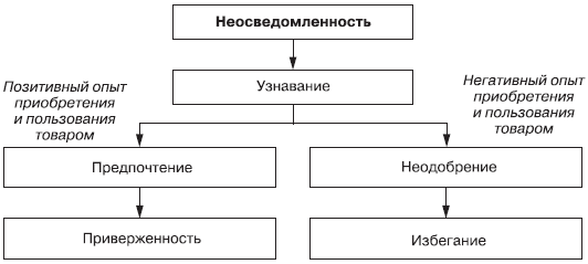 Составьте блок схему процесса выбора торговой марки потребителями