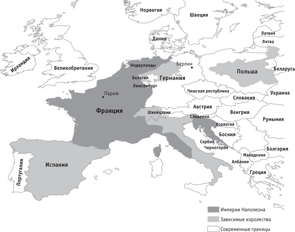 Империя наполеона карта