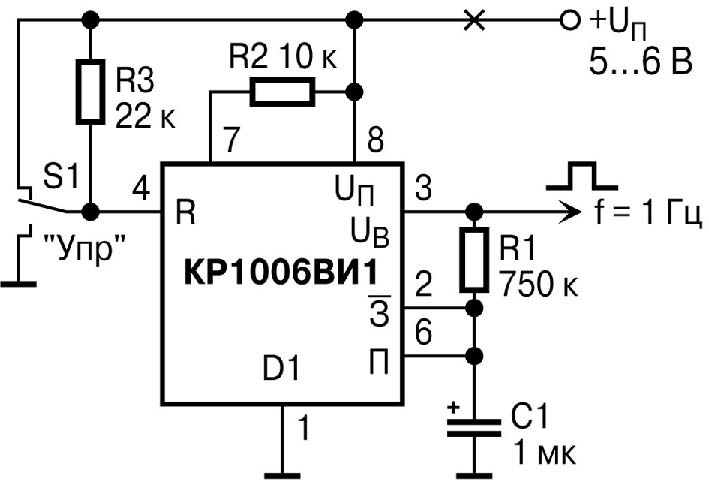 Кр1006ви1 схема включения