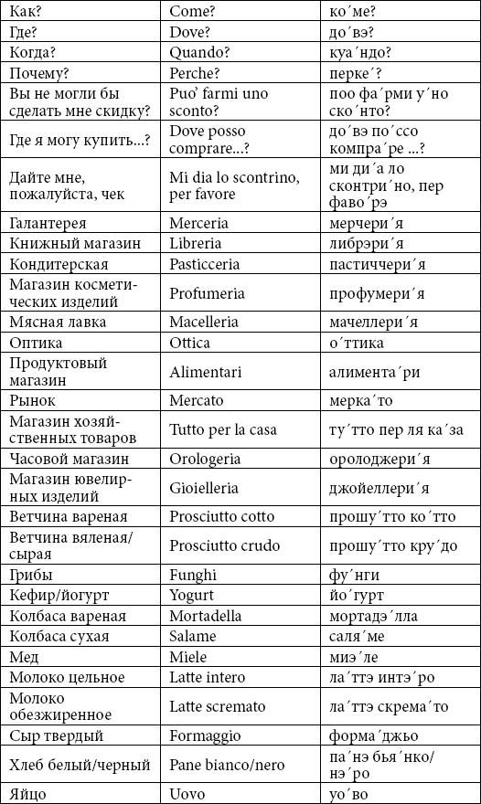 Итальянский перевод