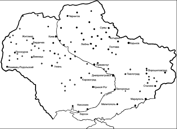 Карта рейхскомиссариата украина