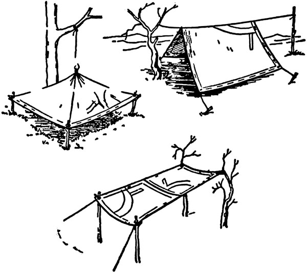 Фф пособие по выживанию в деревне. Палатка из плащ палаток. Гамак из плащ-палатки. Укрытие из плащ палатки. Плащ палатка гамак.