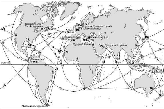Судоходные каналы мира карта мира