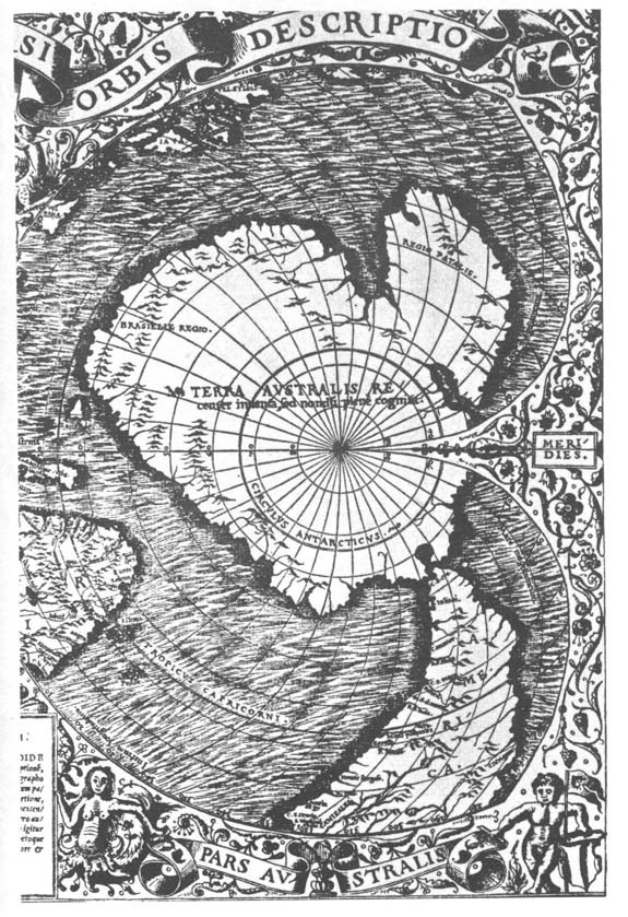 Первая карта антарктиды