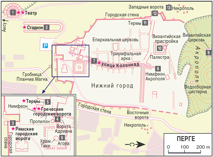 Античный сиде турция карта