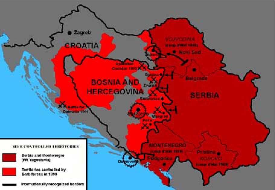 Республика сербская краина карта