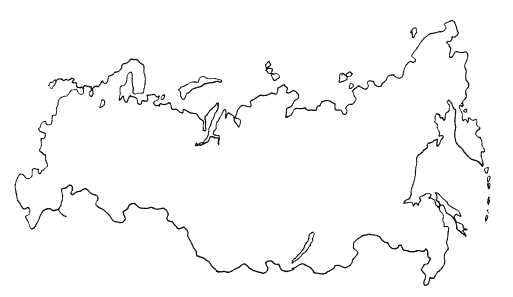 Мини карта россии для срисовки