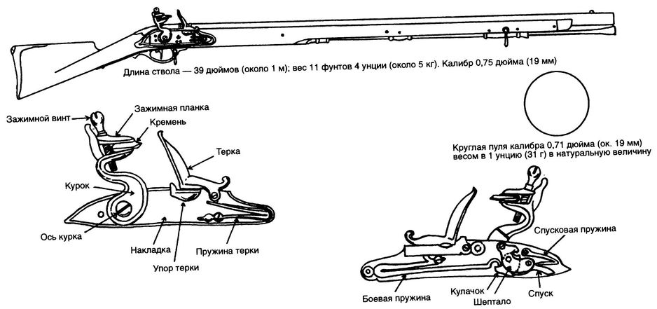 Чертеж кремневого ружья