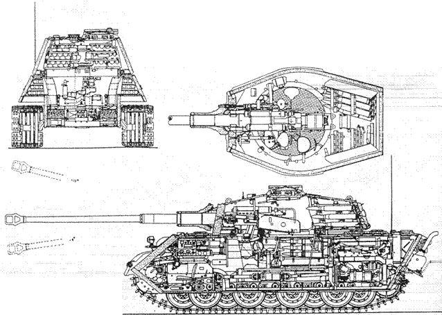 Чертеж танка тигра 2