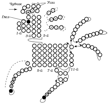 Схема лошади из бисера
