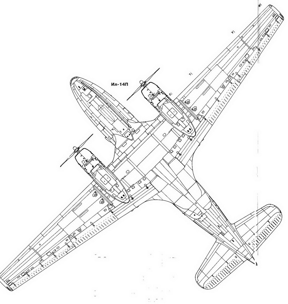 Чертежи илов. Чертежи самолета ил-14п. Самолет ил 14 схема. Чертежи ил -14п. Ил-14 габариты.