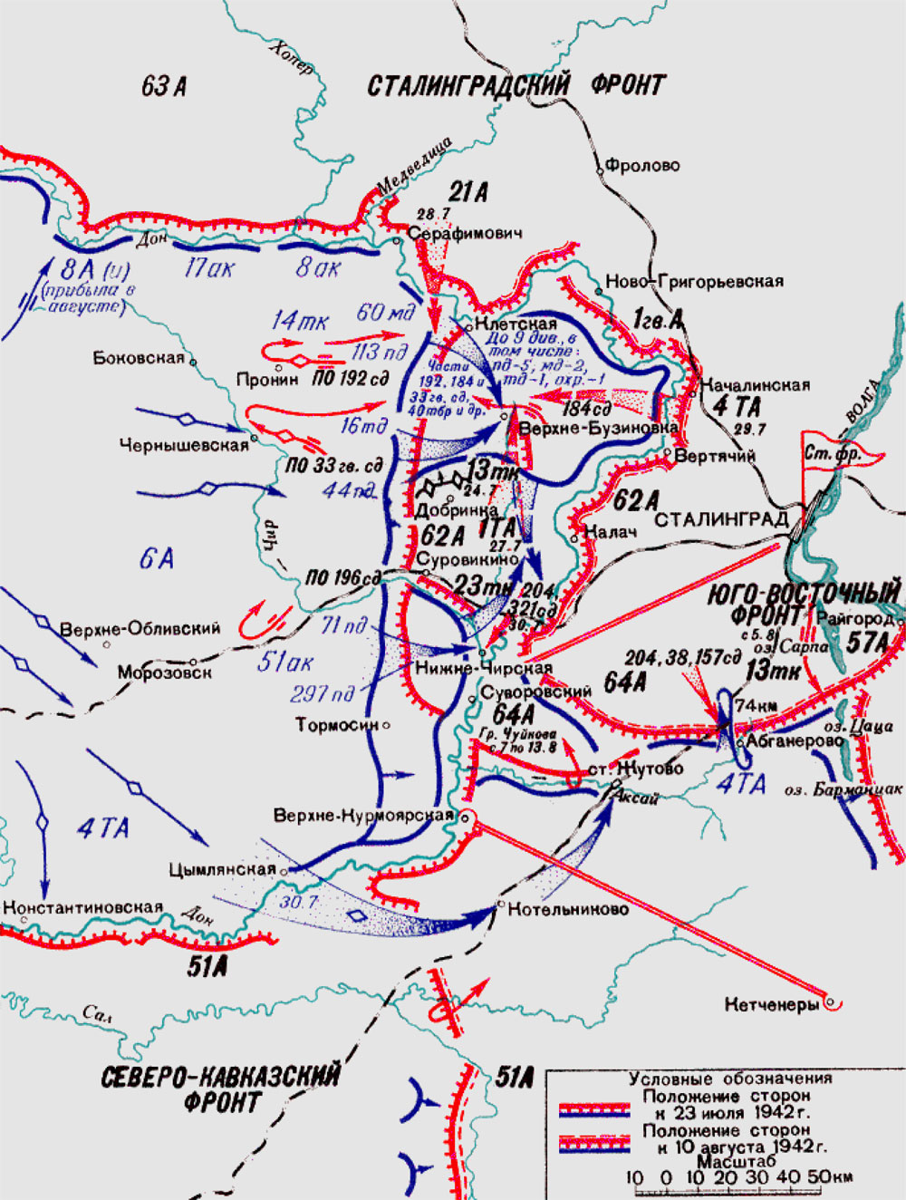 Схема сталинградской битвы 1942 1943