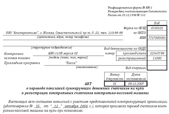 Справка об отсутствии кассового аппарата образец