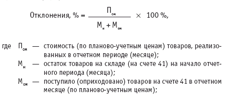 Рассчитать отклонение от плана как абсолютное