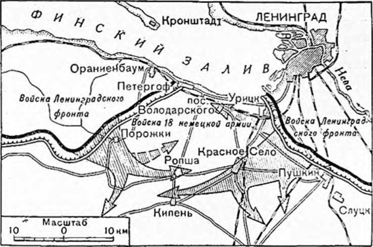 Ораниенбаумский плацдарм карта