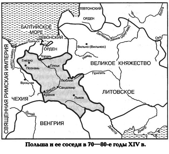 Польша в 15 веке карта