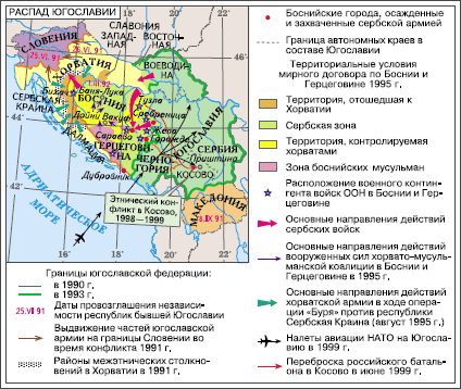 Этническая карта югославии 1991