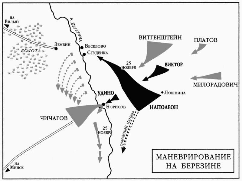 Сражение при березине карта