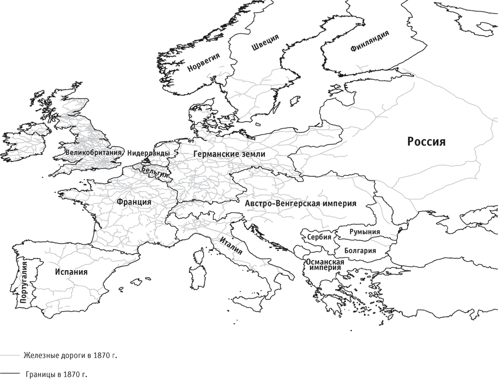 Европа в конце 19 века контурная карта