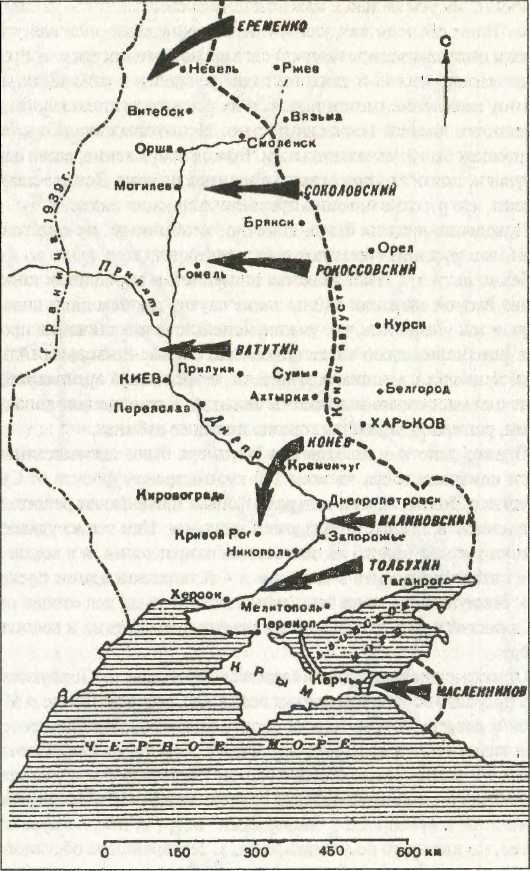 Форсирование днепра 1943 карта