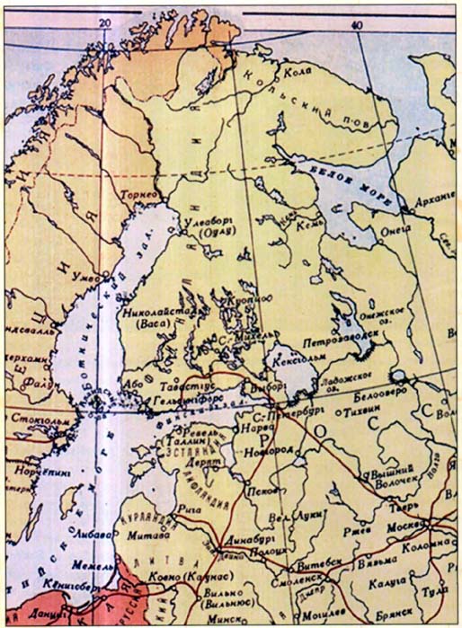 Финляндия в 18 веке карта