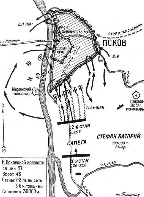 Картина осада пскова польским королем стефаном баторием в 1581 году