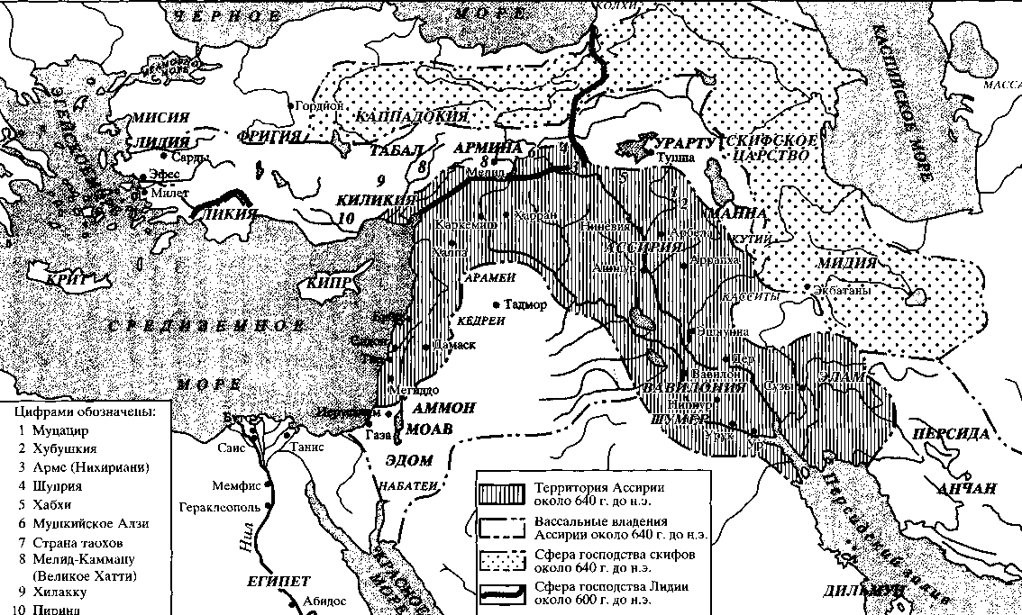 Ассирийская держава карта