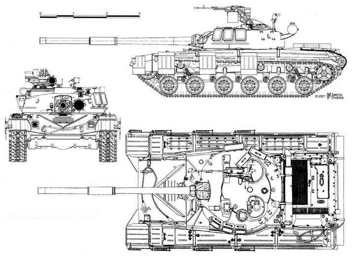 Чертеж танка т72