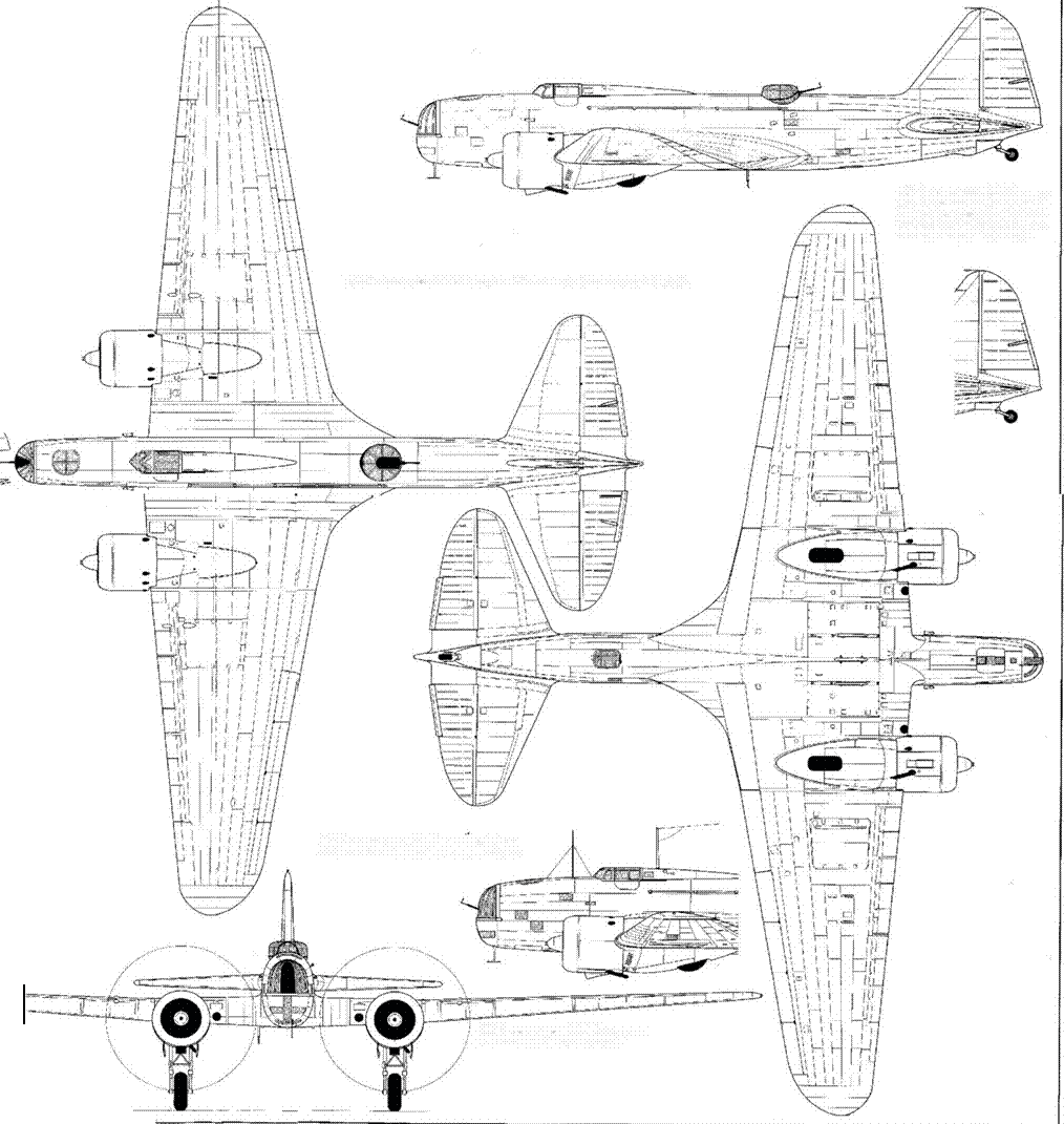Дб 3 бомбардировщик чертежи