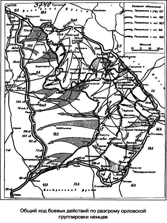 Орловская операция карта