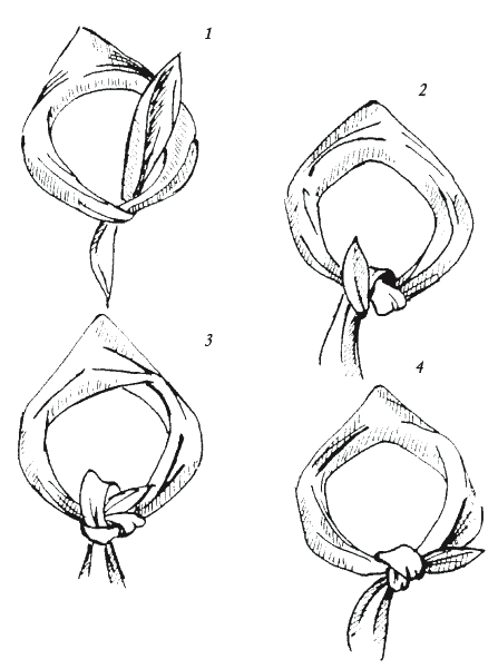 Как завязать пионерский галстук. Схема завязывания Пионерского галстука. Красивый узел на платке. Узлы для платка на шею. Галстучный узел на платке.