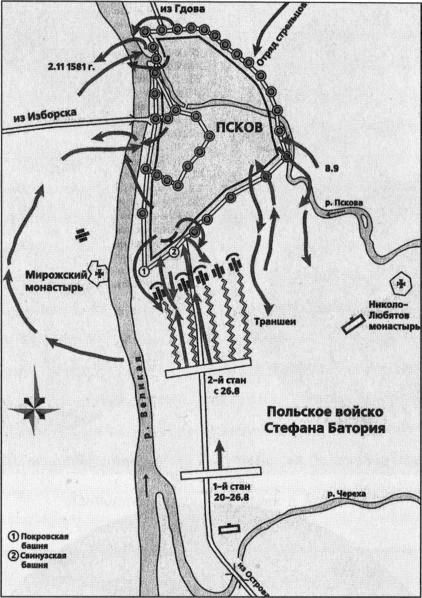 Осада пскова войсками стефана батория картина