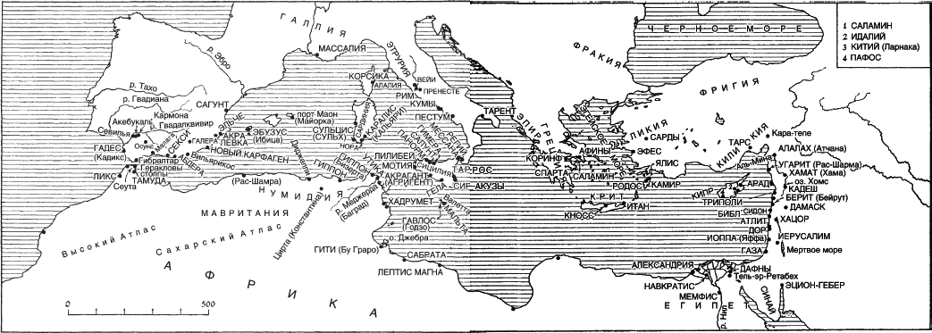 Финикийцы карта где жили