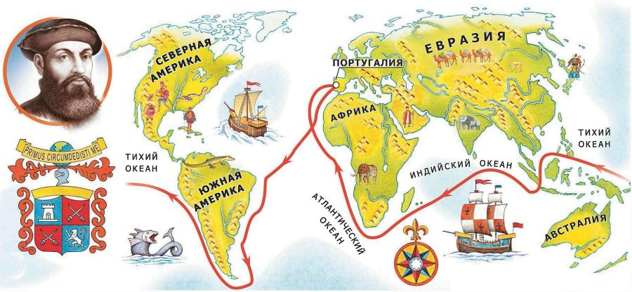 Магеллан карта кругосветного путешествия
