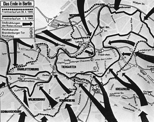 Карта 1945 года берлин