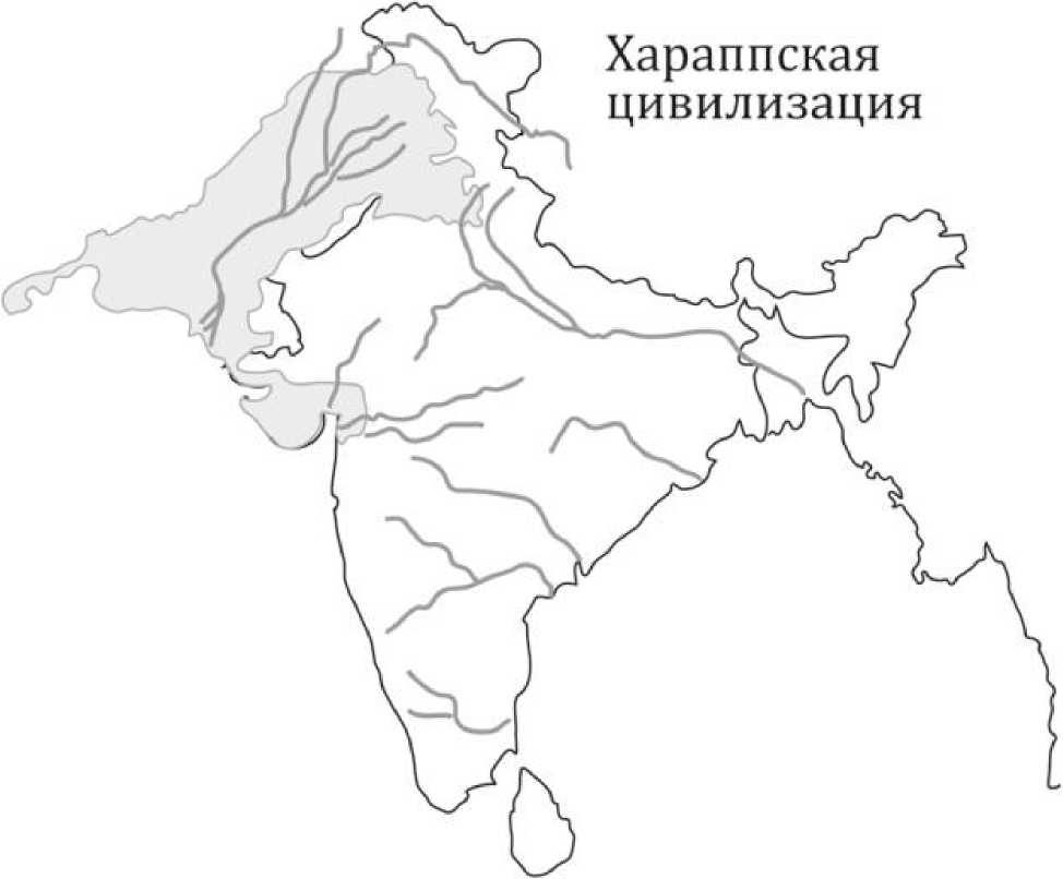 Хараппская цивилизация карта