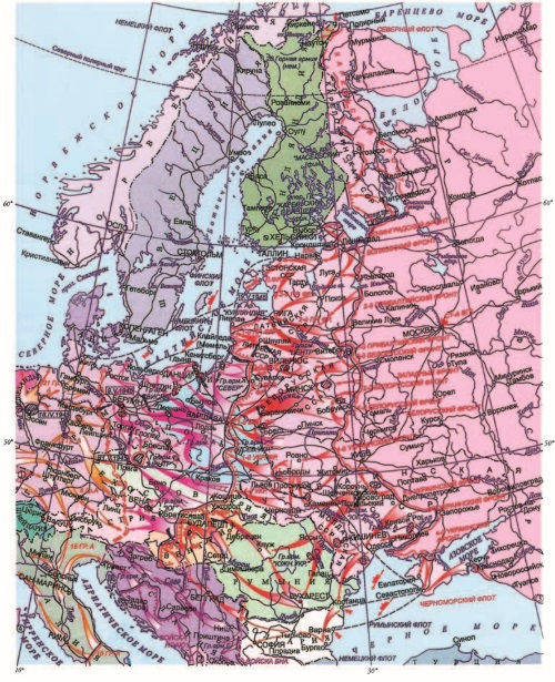 Карта сражений великой отечественной войны 1941 1945