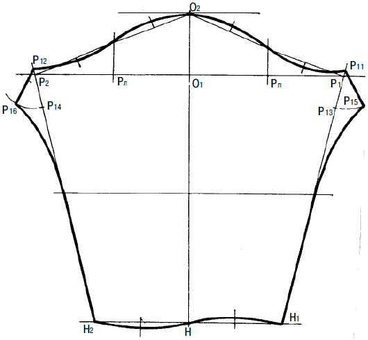 Чертеж рубашечного рукава