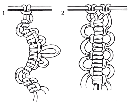 Макраме витая цепочка схема плетения